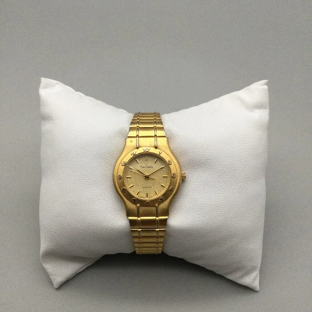 Pierre Cardin Womens Watch 24mm Gold Tone Adjustable Bracelet Dress New Battery